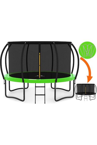 Smart Vibe Trambulina pentru copii KangoJump™ 365 cm, fără goluri, stâlpi de siguranță, plasă de protecție la 360°, PAD pe 2 laturi
