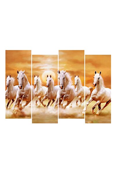 media Tablou multicanvas 4 piese Cai 1, 120 x 95 cm