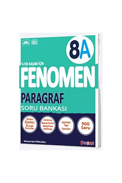 Fenomen Yayıncılık Fenomen Yayınları 8. Sınıf Paragraf A Soru Bankası
