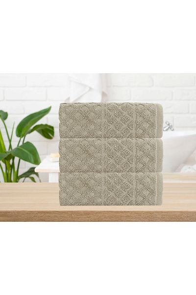 Lucy and Home Jacquard Cotton 3-Piece Hand Towel Set 40X55Cm