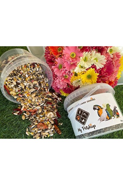 MyPetShop Premium Bird Food Seed Mix - 2 KG | Complete Diet for Medium & Large Parrots | Grains, Seeds, Nuts,