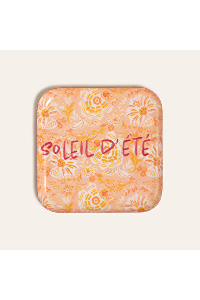 Zsa Zsa Zsu Nanpur Metal Dekoratif Tepsi 26x26x2 Cm Somon