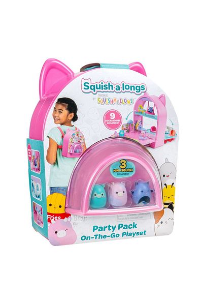 Squishmallows مجموعة ألعاب Squish-a-longs مع حقيبة Al0037