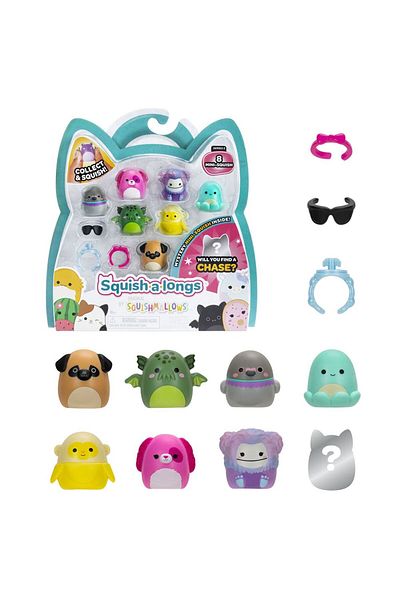 Squishmallows Squish-A-Longs 8 Figure Ring Set Series 2 Al0024