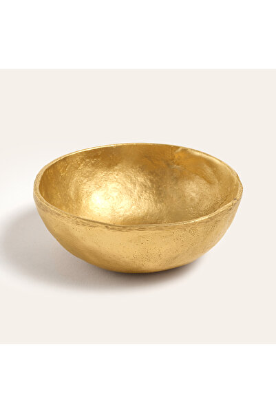 Zsa Zsa Zsu Lotus Pirinç Dekoratif Obje 10x10x4 Cm Mat Altın