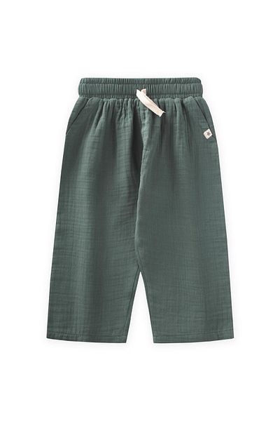 Cigit Muslin Pants 1-7 Years Khaki Green