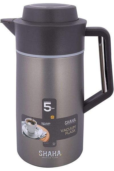 SHAHA S/S V.FLASK 1.5 L BRUSH METALLIC GREY