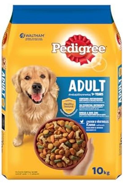 Pedigree Chicken & Vegetables, Dry Dog Food (Adult), 10Kg