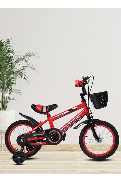 MG 12 Inch Bicycle For 2-4 Years Old Kids, Steel Frame, Adjustable Seat, Smooth Ride, Safe & Stable-Red