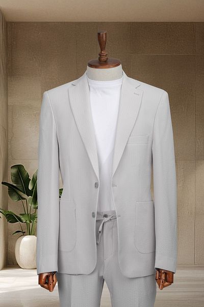 Sergio Ferraro Stone Waist Elastic Summer Casual and Stylish Suit Jacket Pants Set, Jogger Set