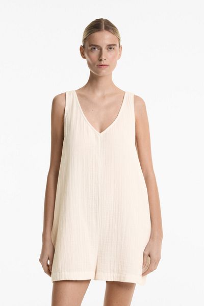 Oysho Short 100% cotton jumpsuit