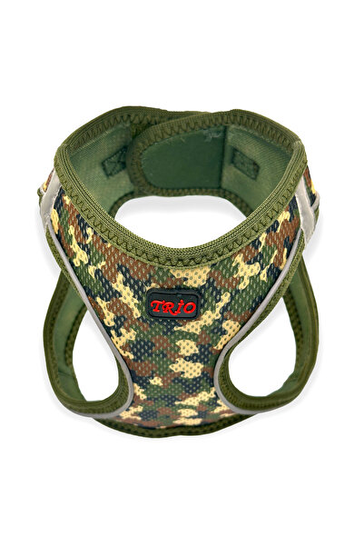 Pets Carnival Kedi Köpek Air-mesh Göğüs Tasması Ve Gezdirme Sevk Kayışı Seti Camo 2si1 Arada
