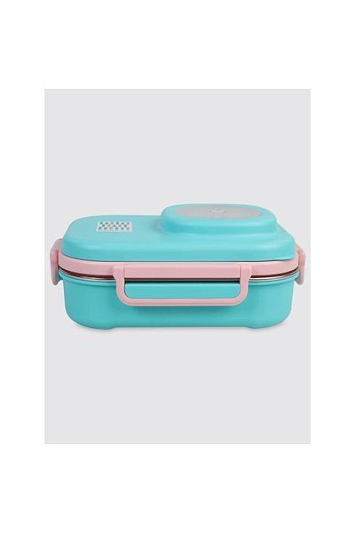 Uzspace Vgn-8021-8038 Stainless Steel Lunch Box - Lunch Box 600 ml Cyan Green