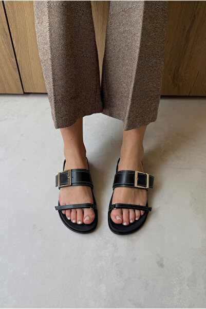 Mupa Shoes Γυναικείες Παντόφλες ΜΑΥΡΕΣ