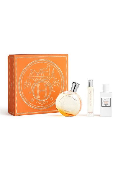 Hermes Eau Des Merveilles Gift Set, Women, Eau De Toilette, 50 ml Body Lotion, 40 ml Edt, 7.5 ml