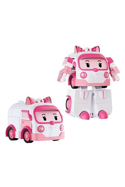 Robocar Poli Big Transformable Robot Toy with Light and Sound Amber (Ages 3+)