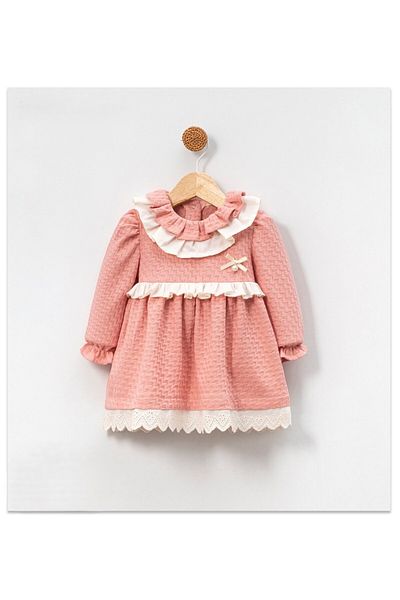 Bulut Baby Waaffle Ruffled Baby Girl-Child Dress