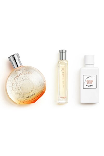 Hermes EAU des Merveilles Gift Set, Women, Eau de Toilette, 50 ml + Body Lotion, 40 ml + EDT, 7.5 ml