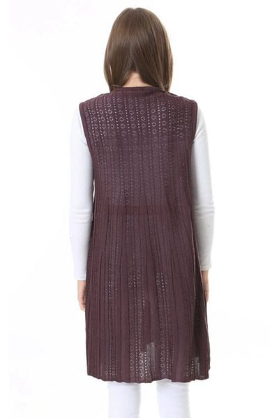 Fresh&Moda Women's Knitwear Seasonal Araboy Mercerized Large Size Mother Vest