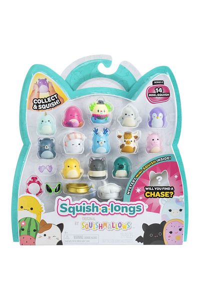 Squishmallows Squish a Longs Sqal0030-66 S2 14 Figure and Ring Set 3+