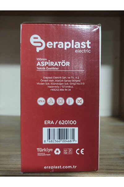 Eraplast BANYO TUVALET ASPİRATÖRÜ 100 MM 12 WATT
