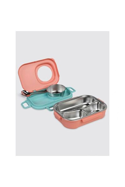 Uzspace Vgn-8021-8092 Stainless Steel Food Container - Lunch Box 600 ml Iris Red