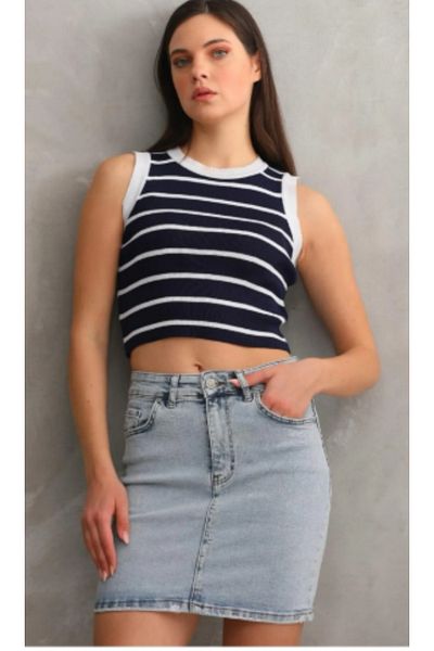 rich star official Fusta de denim de bază din Lycra simplă