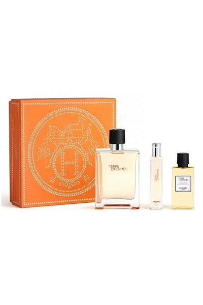 Hermes Terre D'Hermes Gift Set, Men, EDT, 100 ml + Shower Gel for Hair and Body 40 ml + EDT, 15 ml
