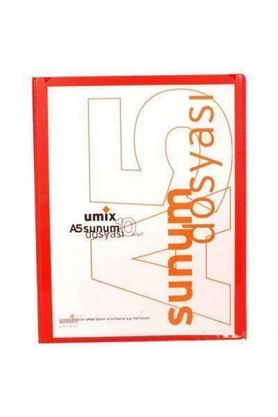 Umix Standard Presentation File A5 10 Pieces Red