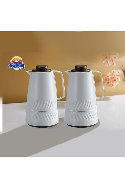 DVINA Royal Camel 2-Piece Tea and Coffee Thermos Set 1L + 1L
