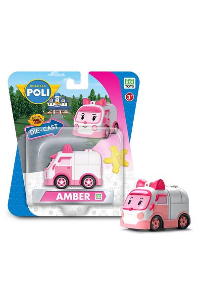 Robocar Poli Roı Toys Metal Vehicle Character Figures - Amber 83163