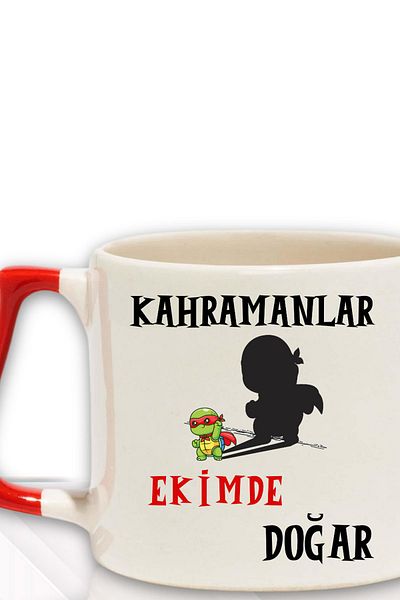 qoeuyl boutique Heroes Are Born This Month Printed Colleague Father Birth Father's Day Gift Mug with Handle
