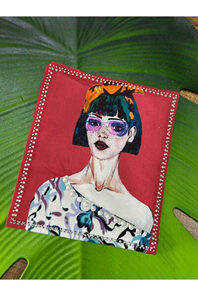 Gönülden Tasarım TAŞ İŞLEME ETNİK KIZ ARMA DİKİŞ APLİKE 18X15 CM