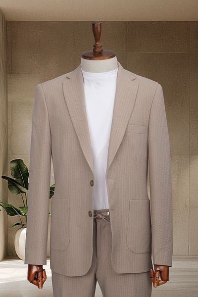 Sergio Ferraro Mink Elastic Waist Summer Casual and Stylish Suit Jacket Pants Set, Jogger Set
