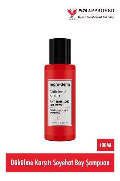 Maru.Derm Travel Size - Maruderm Anti-Hair Loss Sulfate-Free Shampoo 100 ml |   Sulfate Free, Salt Free, Vegan