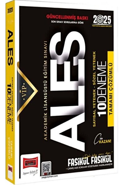 Yargı Yayınları Yargı 2025 Ales Vıp Fasikül 10 Deneme Çözümlü