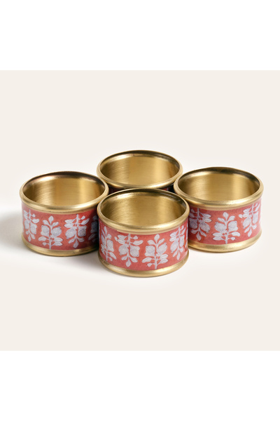 Zsa Zsa Zsu Agra Pirinç Peçete Halkası 5 Cm Kıremıt