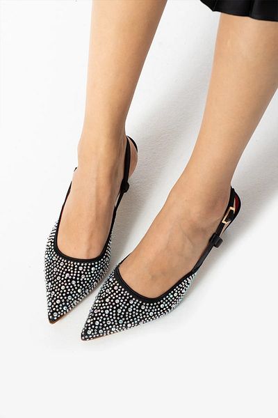 misio shoes Pantofi de damă cu toc cu pietre înstelate de 5 cm