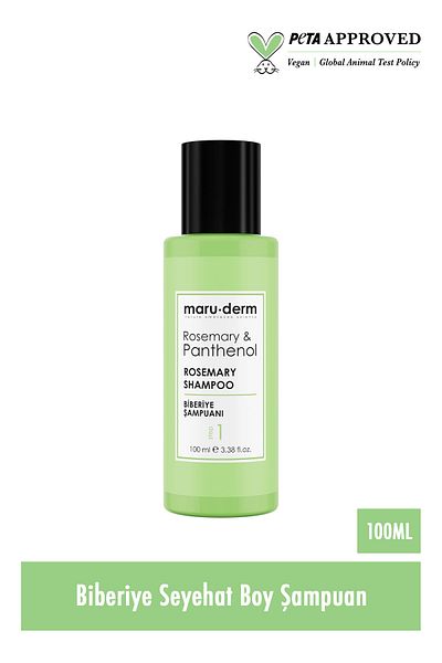 Maru.Derm Travel Size - Maruderm Sulfate-Free Rosemary Shampoo 100 ml |   Sulfate-Free, Salt-Free, Vegan Shampoo