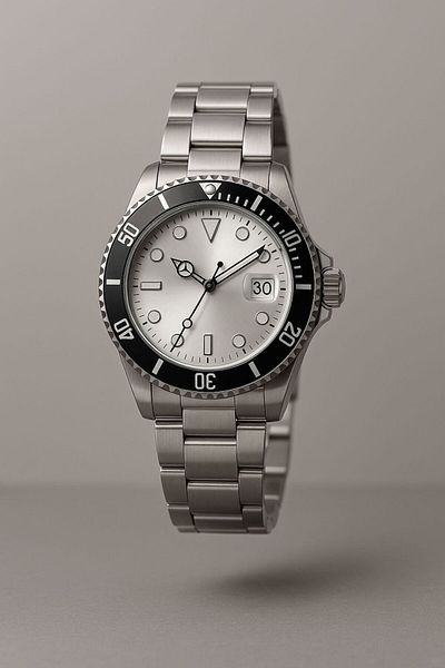 MİRAMİNA Metal Stylish Men's Watch with Silver Cord