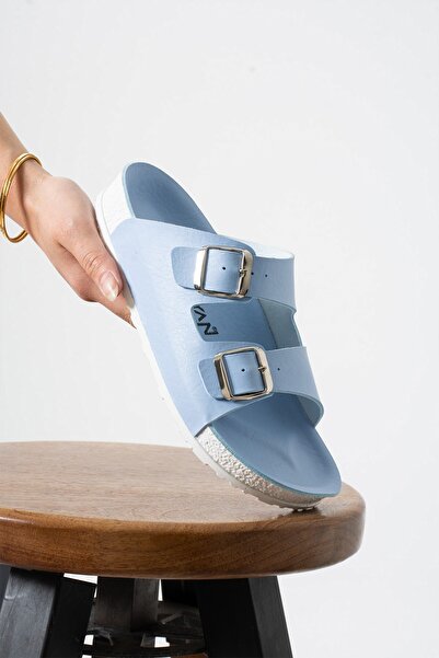 AlbiShoes Mikano Flexibil Confortabil Talpă moale Cataramă dublă Zilnic Elegant Papuci de damă Papuci cu bandă dublă