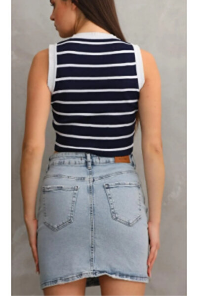 rich star official Fusta de denim de bază din Lycra simplă