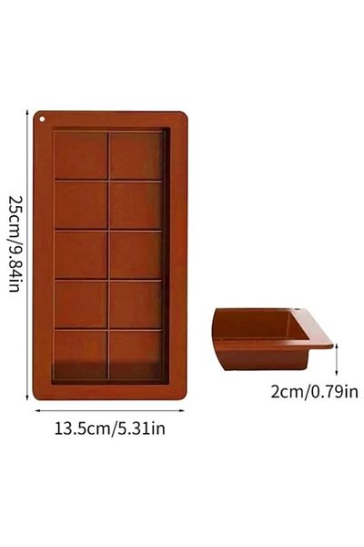OEM Silicone Mold for Chocolate Dubai, Double Bar 25.5x13.2 cm