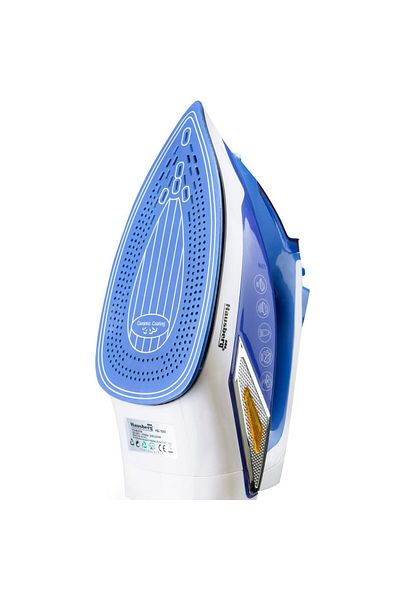 Hausberg Žehlička HB-7880BL, 2300 W, žehlicí plocha s keramickým povrchem, nádržka na vodu 400 ml, bílá/modrá