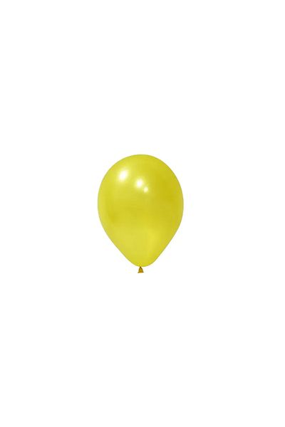 tedaks 20Pcs 12 Inch 30cm Metallic Yellow Balloon Birthday Ornament