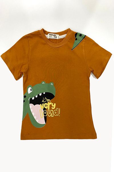 TUOBEBE Boy's Bottom Top Short Sleeve Shorts Dinosaur Printed Set