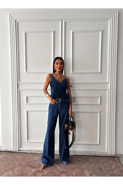 ESTER ROSA Thick Belted Denim Suit