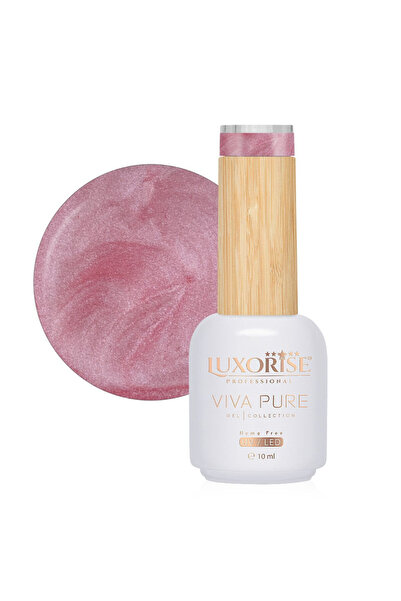 LUXORISE Oja semipermanentă Hema Free Viva Pure LUXORISE - Roz metalizat 10ml
