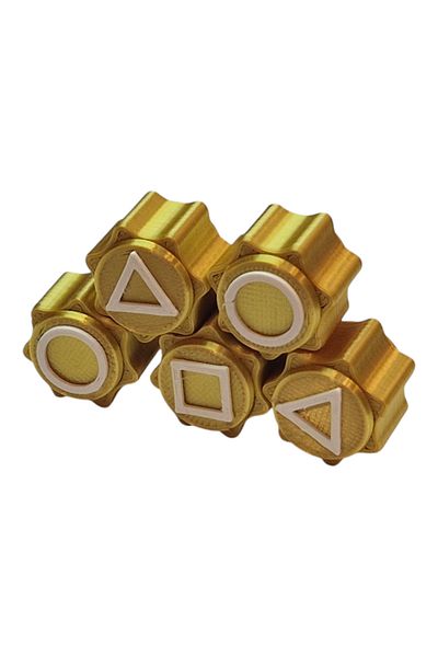 OEM Gonggi game set, Squid Game, 3D printed, gold