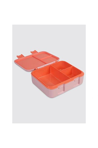 Uzspace Vgn-096 3 Compartment Food Container - Lunch Box 700 ml Pink